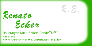 renato ecker business card